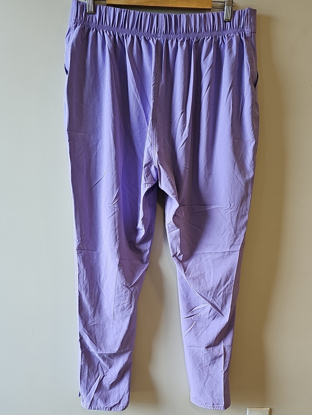 Scrubstar Large Purple Elastic-Waist Scrubs